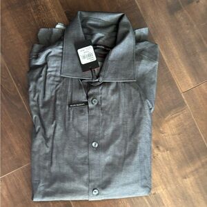 John Varvatos Charcoal Slim Fit Shirt